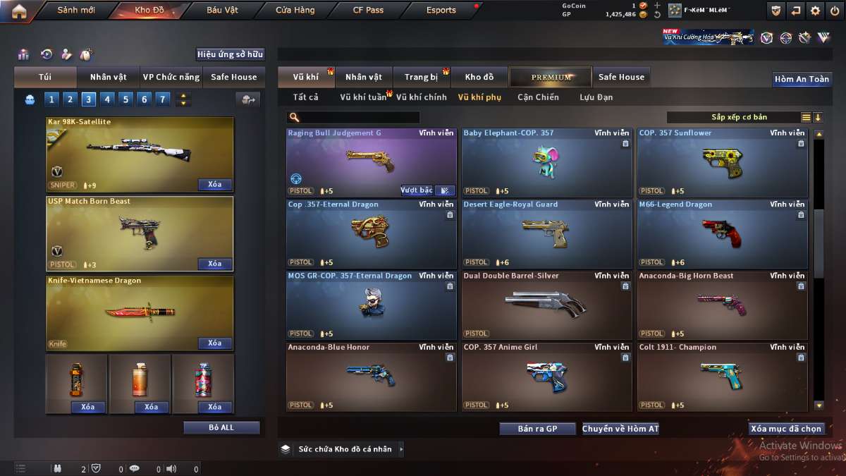 shop acc cf uy tin gia re